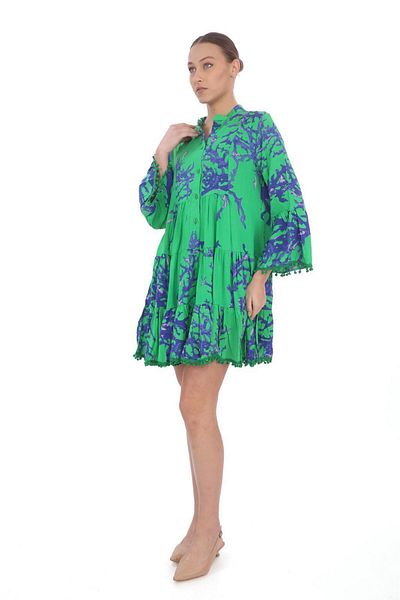 Bohem Stil Γυναικείο κοντό φόρεμα Angel Pompom