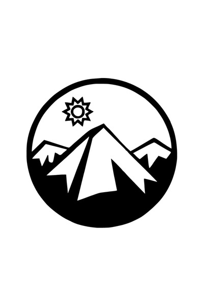 BİLGİMOLA ملصق سيارة جديد حصري من Mountains and Sun مقاس 25 × 25 سم باللون ال...