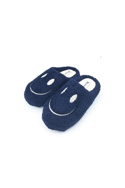 shoemio Γυναικείες παντόφλες σπιτιών Smiley Navy Blue