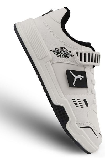 KCMN Tenis pentru copii Cool King JoranS unisex - Talpă ortopedică, ALB