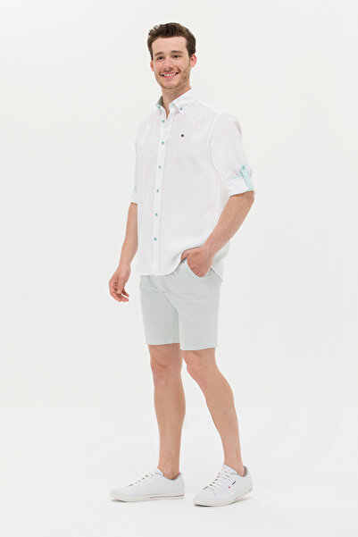 U.S. Polo Assn. Λευκό μακρυμάνικο ανδρικό πουκάμισο - 50264282 -VR090