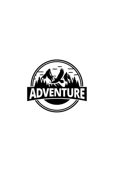 Generic Brand ملصق جديد مخصص من Adventure Auto باللون الأسود مقاس 30 × 27 سم