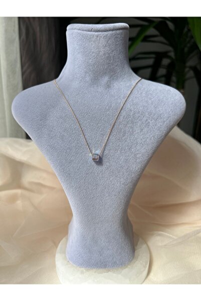 AKARSU TAKI Taşlı Rodyum Kaplama Kolye