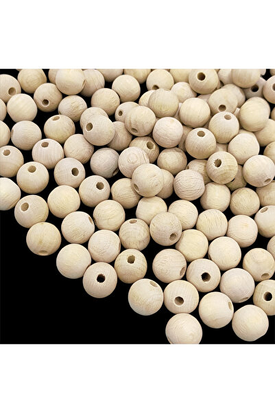 hobimon Mărgele din lemn de 14 mm - 50 buc