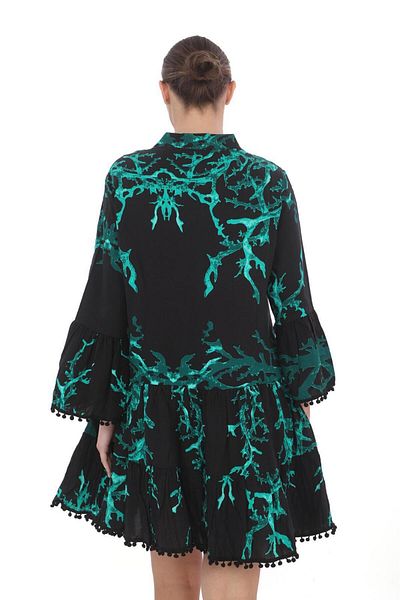 Bohem Stil Rochie de damă cu dantelă cu pompon