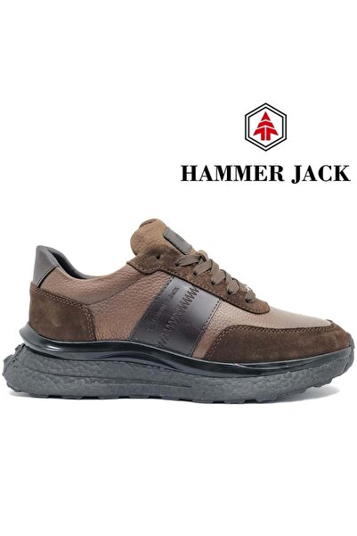Hammer Jack 102-24820-M Jura Δερμάτινα Casual Ανδρικά Παπούτσια ΚΑΦΕ