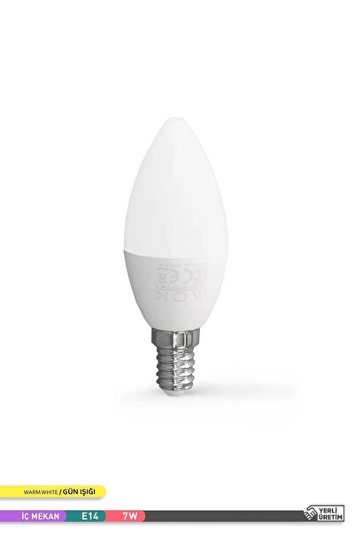 ACK 7 Watt E-14 İnce Duy 3000K Gunışığı Buji Led Ampul