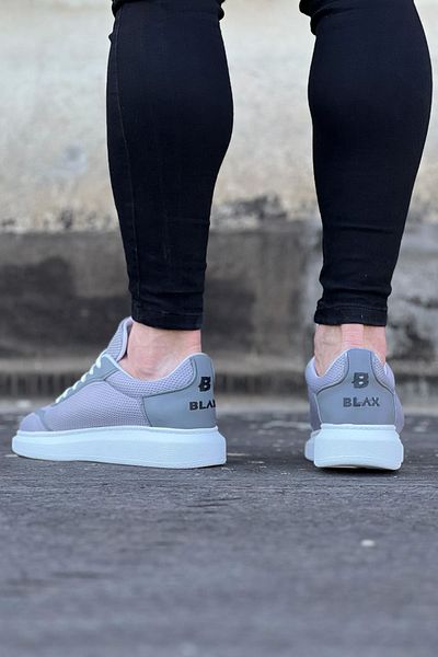 K&A Gray Knitwear Men's Casual Shoes