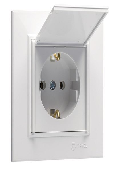 MAKEL Karea Covered Grounded Socket White Module Cover Frame