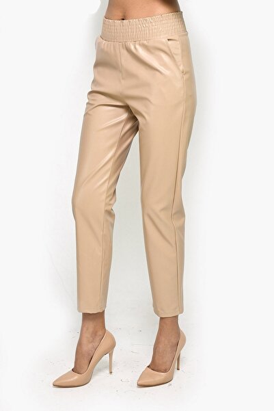 bihterbutik Deri Pantolon Camel