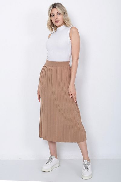 LUGMO Γυναικεία Πλεκτά Φούστα Oversize Mink