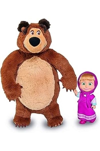 Simba Masha and the Bear - Masha And The Bear Masha Doll 12cm And Bear 25cm