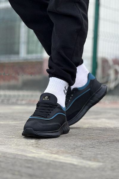 Angoravi Charcoal Blue Knitwear Men's Sports Shoes