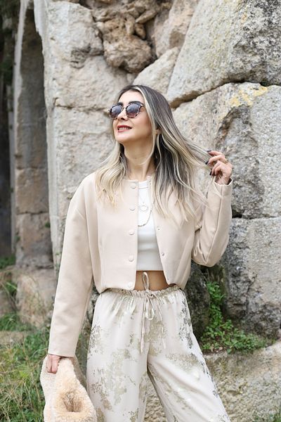 bytugcekaya Jachetă Bomber Bej Orjin