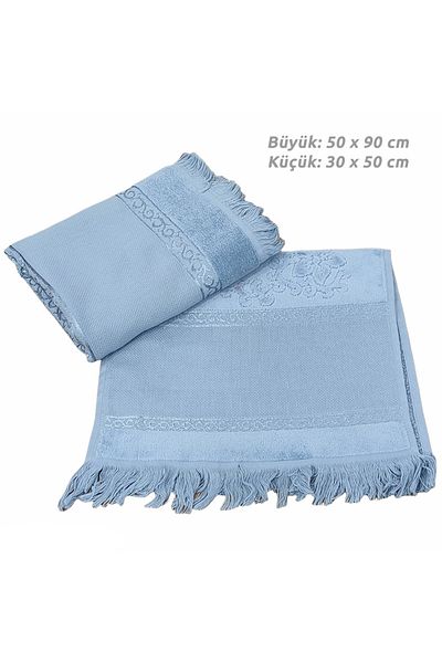 Madame Towel Set prosoape cu franjuri Mother and Daughter - Petrol