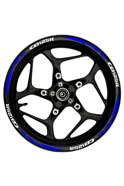rez Cb125R Blue Reflective Paw Stripe with White Lettering