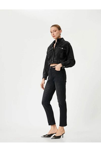 Koton Women's Black Jean Pants - 4Sal40318Md