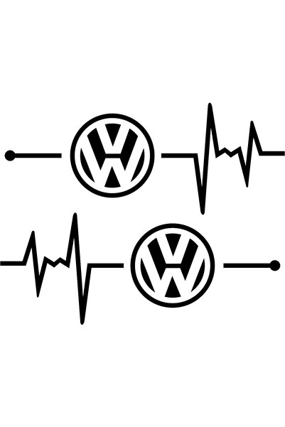 Generic Brand Compatible Accessory for Volkswagen Heartbeat Sticker 30*12 cm