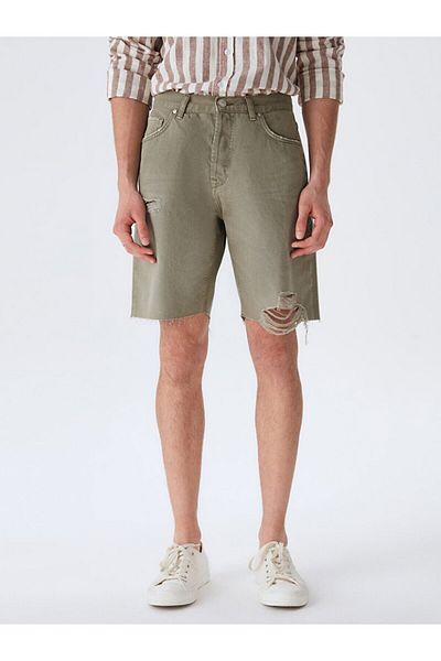 Ltb Mateus Ripped Straight Cut Jean Βερμούδα