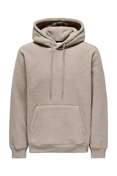 Only & Sons Erkek Kapüşonlu Peluş Sweatshirt 22030287