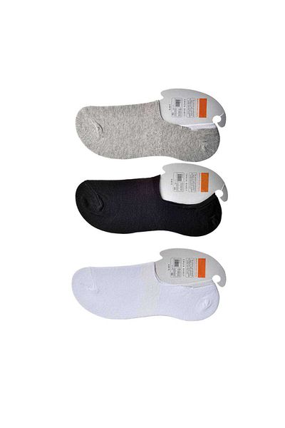 Royaleks Black Gray and White Men's Ballerina Socks 15 pairs