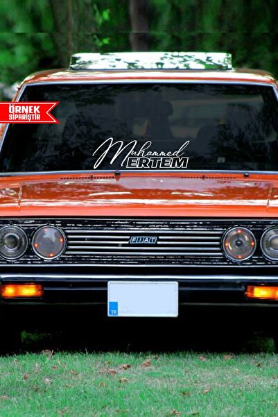 Genel Markalar Beyaz Özel Isim Soyisim Sticker 40*15 Folyo Ad Soyad Ve Isteğe Özel Cam Yazı Modelleri Özel Tasarım