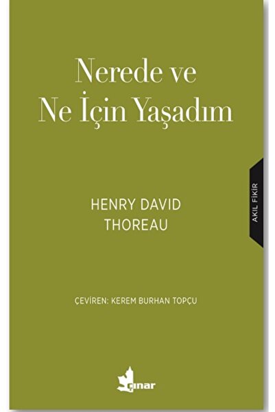 Çınar Yayınları Nerede ve Ne için Yaşadım