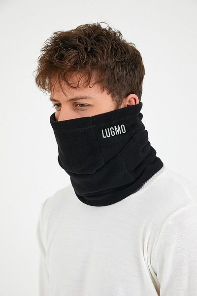 LUGMO Черна мъжка яка от полар