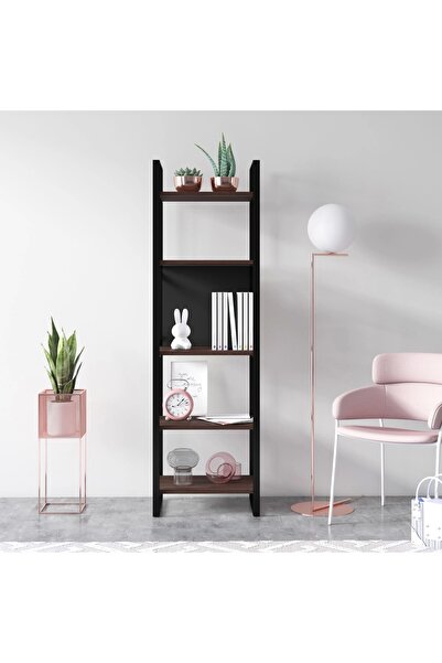 Ruum Store By Doğtaş Meta Dar Kitaplık Metal Gövde Ceviz