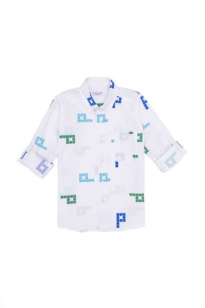 U.S. Polo Assn. Λευκό μακρυμάνικο πουκάμισο για αγόρι 50264503 -VR013