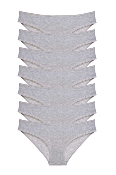 Royaleks 7 Pieces Super Eco Set Lycra Women's Slip Panties Gray