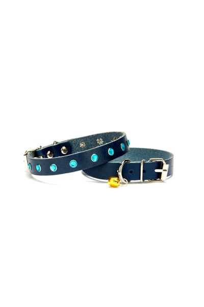 CPU ELEKTRONİK Stoned Cat and Puppy Collar 1.2X26 cm Blue Large