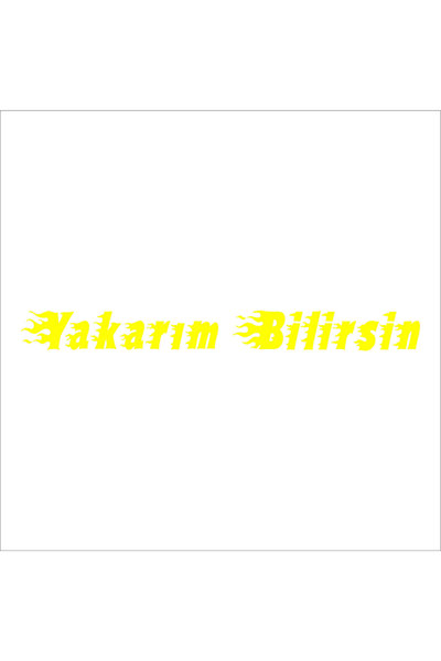 Bilge Sea ياكارام تعرفو ملصق سيارة جديد خاص أصفر 30*3 سم