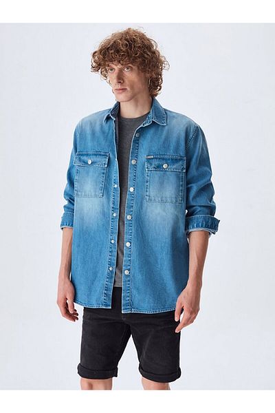 Ltb Τζιν πουκάμισο Steven Oversize
