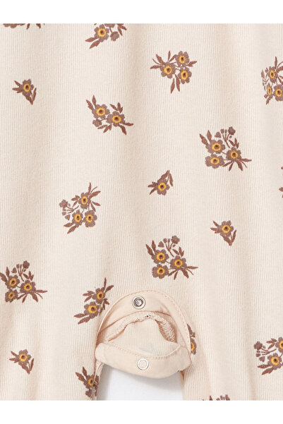 LC Waikiki Ecru Peter Pan collar Floral Baby Girl Romper