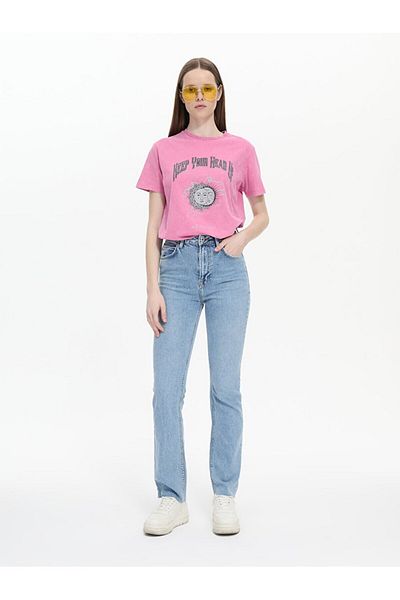 Ltb Pantaloni de jeans Betıana X cu picior plat cu talie înaltă