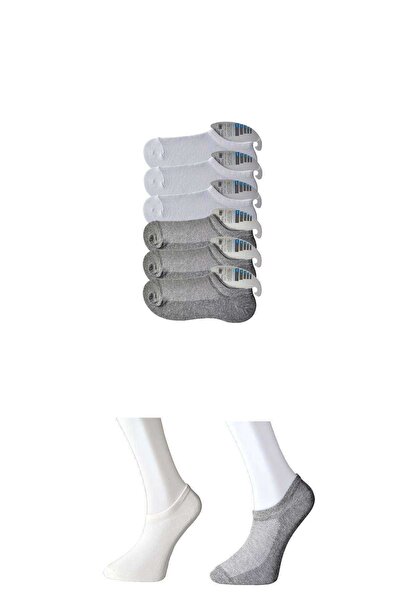 CT STONES Gray and White Men's Invisible Socks 6 pairs