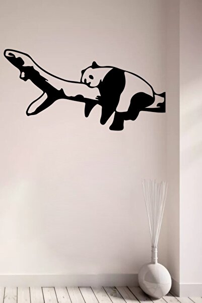 BİLGİMOLA Panda Sleeping on Tree Wall Custom New Sticker Paste (Not Affected ...