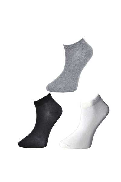Royaleks Black Gray and White Women's Ankle Socks 15 pairs
