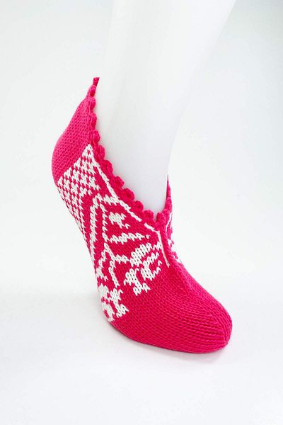 Ethab Ticaret Winter Stylish Hand Knitted Wool Booties - Women's D11