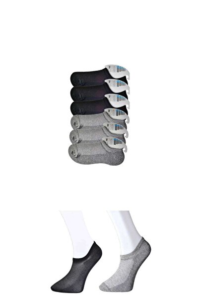 Generic Brand Black And Gray Men's Invisible Socks 6 Pairs