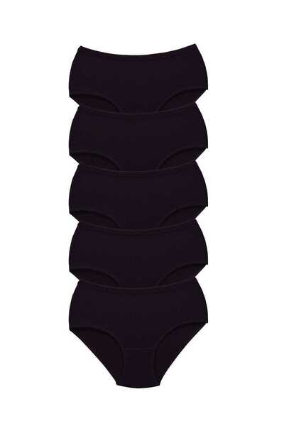 Royaleks Ψηλόμεσο 5 τεμάχια Tutku Μαύρο Γυναικείο Σλιπ - Χοντρό Λάστιχο Bato