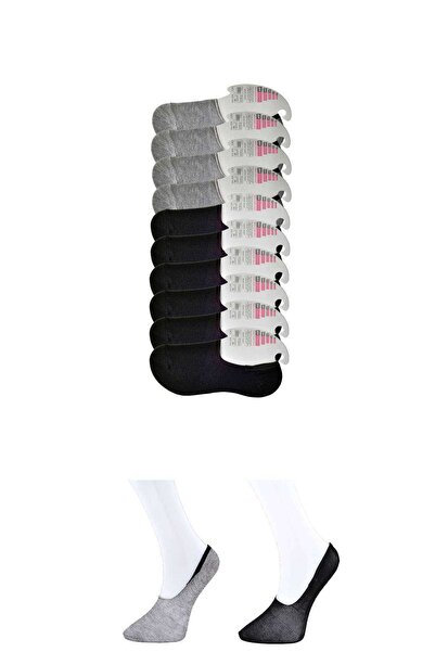 teknoparkx Black and Gray Women's Ballerina Socks 9 pairs