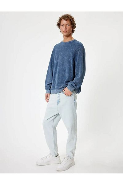Koton Steve Jean – Herren-Jeanshose in hellem Indigo, lockere Passform, 5 WAM40157ND