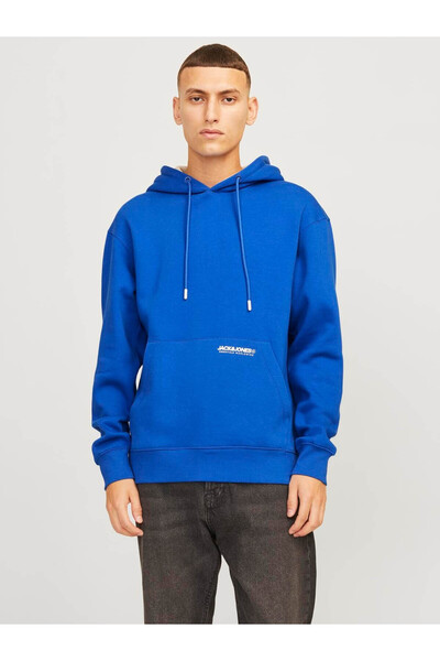 Jack & Jones Jjelegacy Koyu Mavi Чоловічий світшот - 12256534 Noos Hood