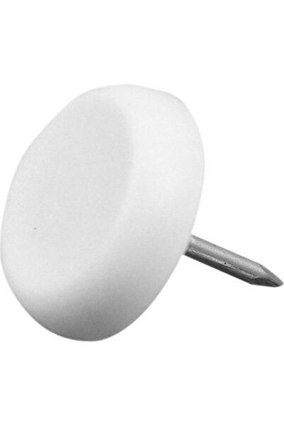 Adilon Scaun de masă cu urechi din poligrit alb - Protector pentru podea, 10 bucăți cu diametrul de 15 mm