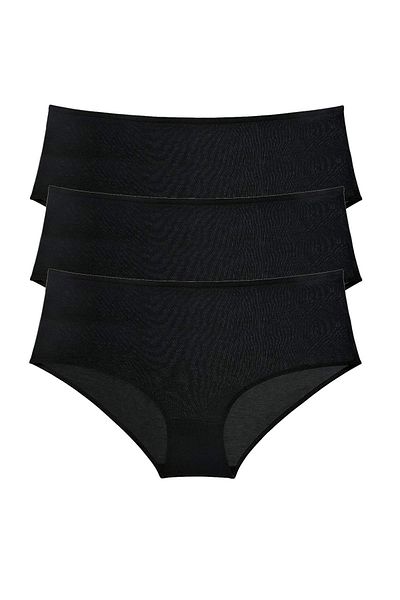 sedustore High Waist Black Bato Panties - 3 Pieces for Women