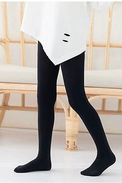 sedustore 6 Pieces of 40 Denier Black Opaque Children's Pantyhose