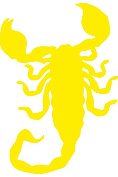 Generic Brand Scorpion Auto Special New Quality Quality Sticker Yellow 15*11 cm