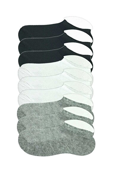 OEM 9 قطع جوارب رياضية للأطفال باللون الأسود والأبيض والرمادي